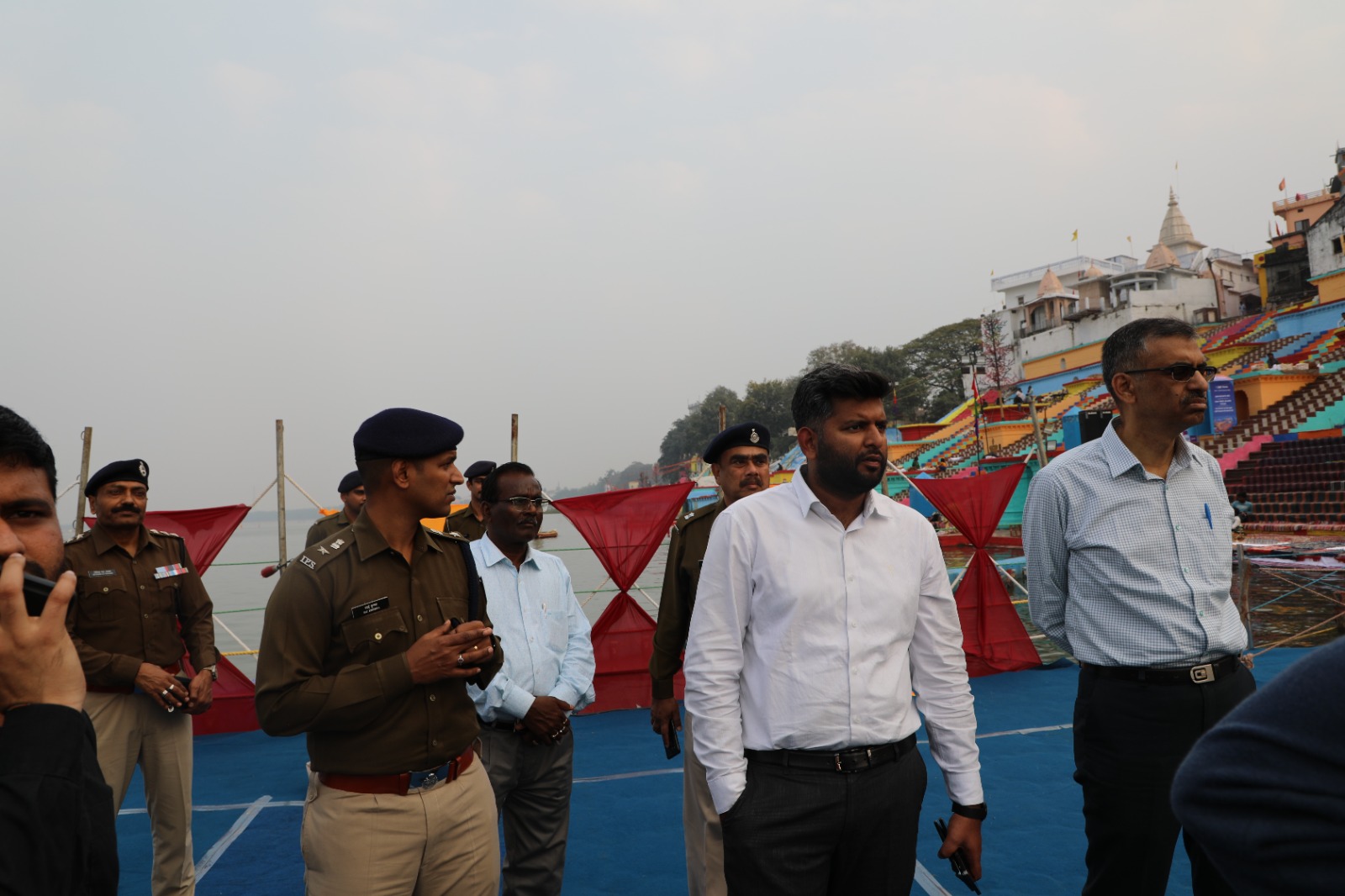 नर्मदा प्रकटोत्सव की तैयारियों का एसपी और जिला पंचायत सीईओ ने किया निरीक्षण