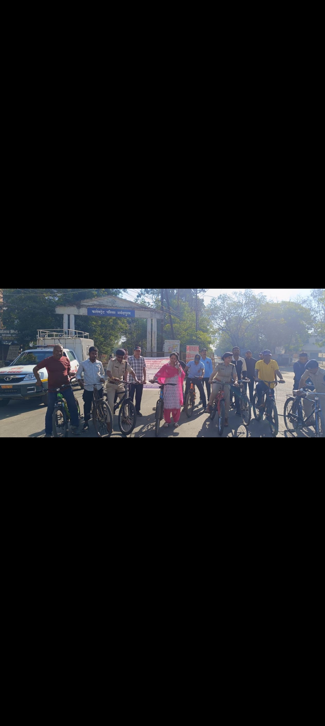 आपदा बचाव एवं जनसुरक्षा अभियान के चलते निकाली जन जागरुकता साईकिल रैली