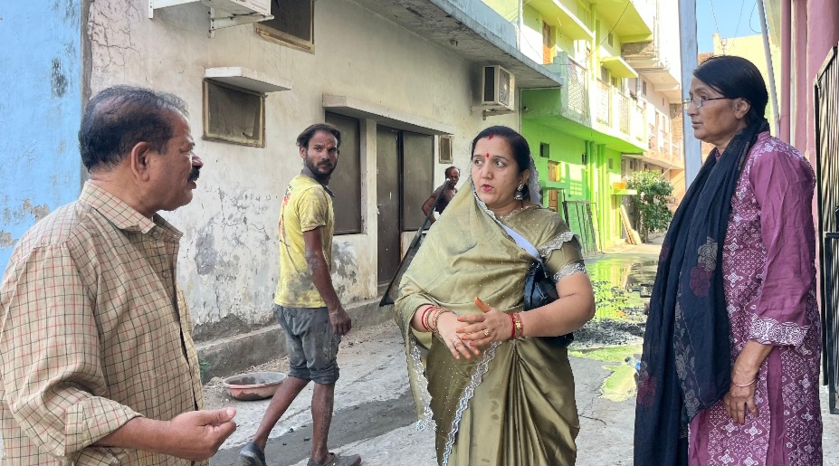 नवनिर्मित सड़क का नपाध्यक्ष ने किया निरीक्षण