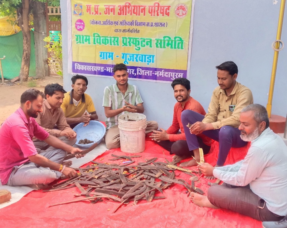 सेक्टर 04 में ग्राम विकास प्रस्फुटन समिति द्वारा सीड बाल तैयार