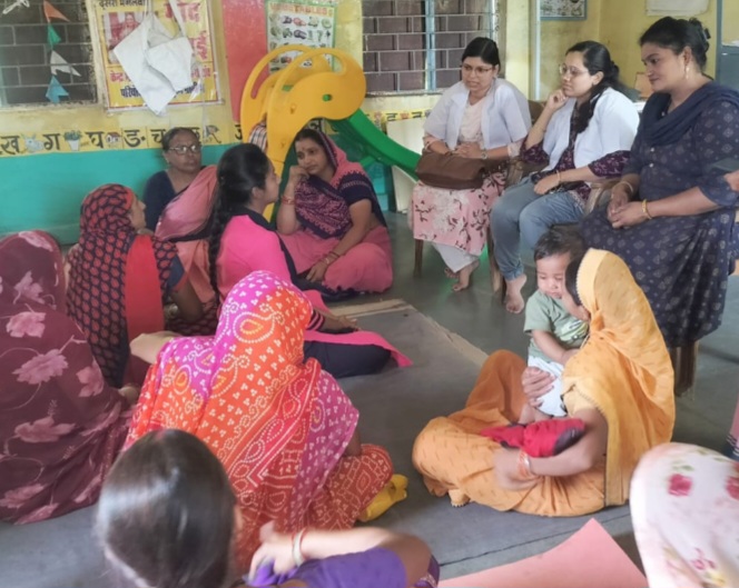 ग्राम भीलाखेड़ी में विश्व स्तनपान सप्ताह का आयोजन
