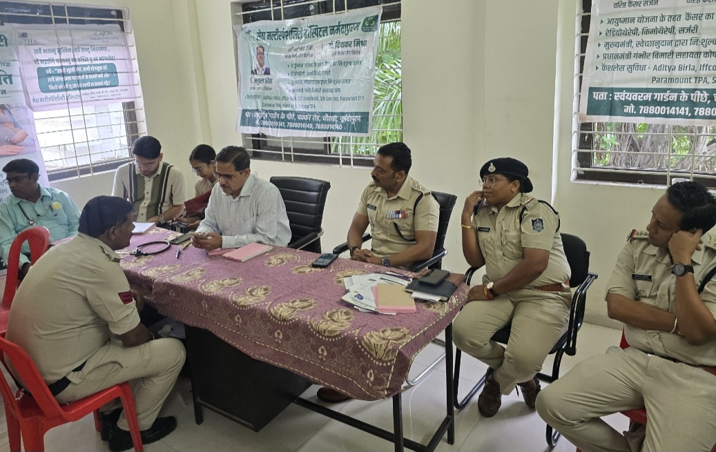 पुलिसकर्मियों के स्वास्थ्य एवं वेलफेयर को लेकर नर्मदापुरम पुलिस की अभिनव पहल, थाना कोतवाली में निःशुल्क स्वास्थ्य शिविर आयोजित, लगभग 100 पुलिसकर्मियों एवं मीडिया प्रतिनिधियों का हुआ स्वास्थ्य परीक्षण