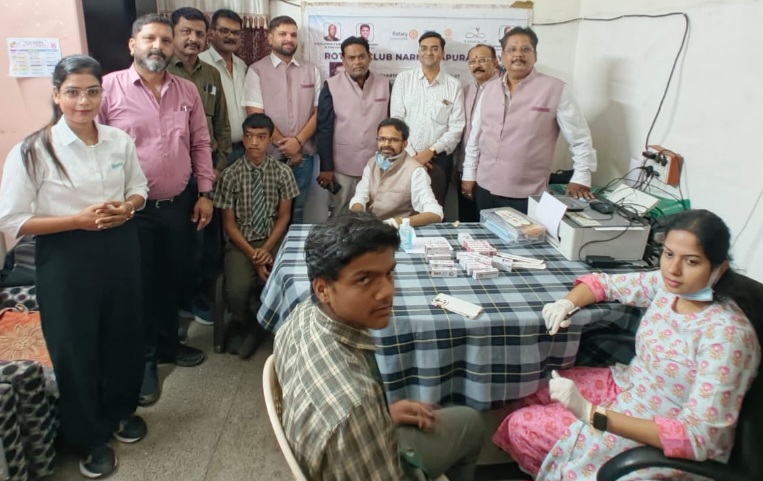 रोटरी क्लब नर्मदापुरम रॉयल का दंत चिकित्सा शिविर संपन्न