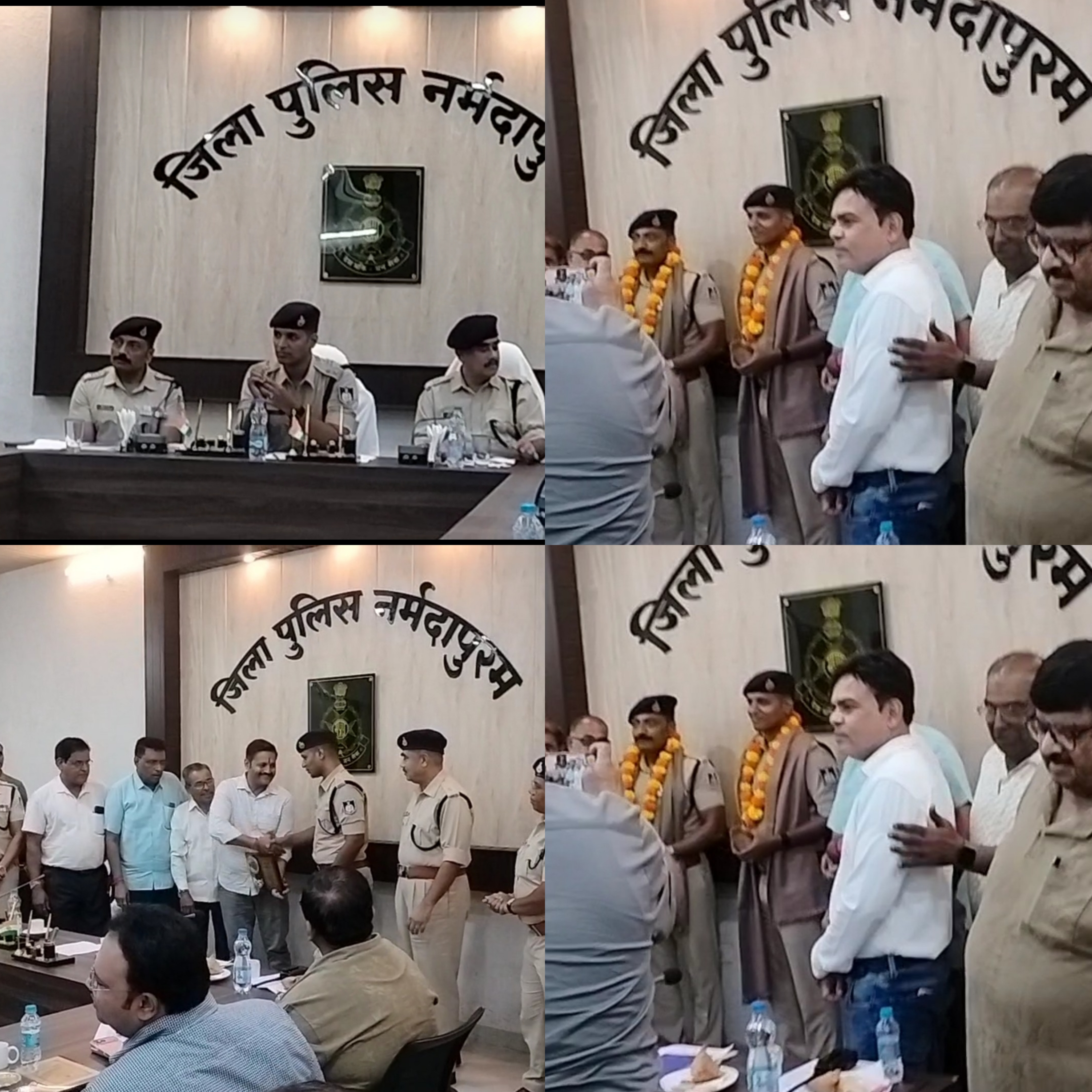 सीसीटीवी कैमरा स्थापना में सहयोग देने वाले समाजसेवियों एवं संस्थाओं का पुलिस ने किया सम्मान