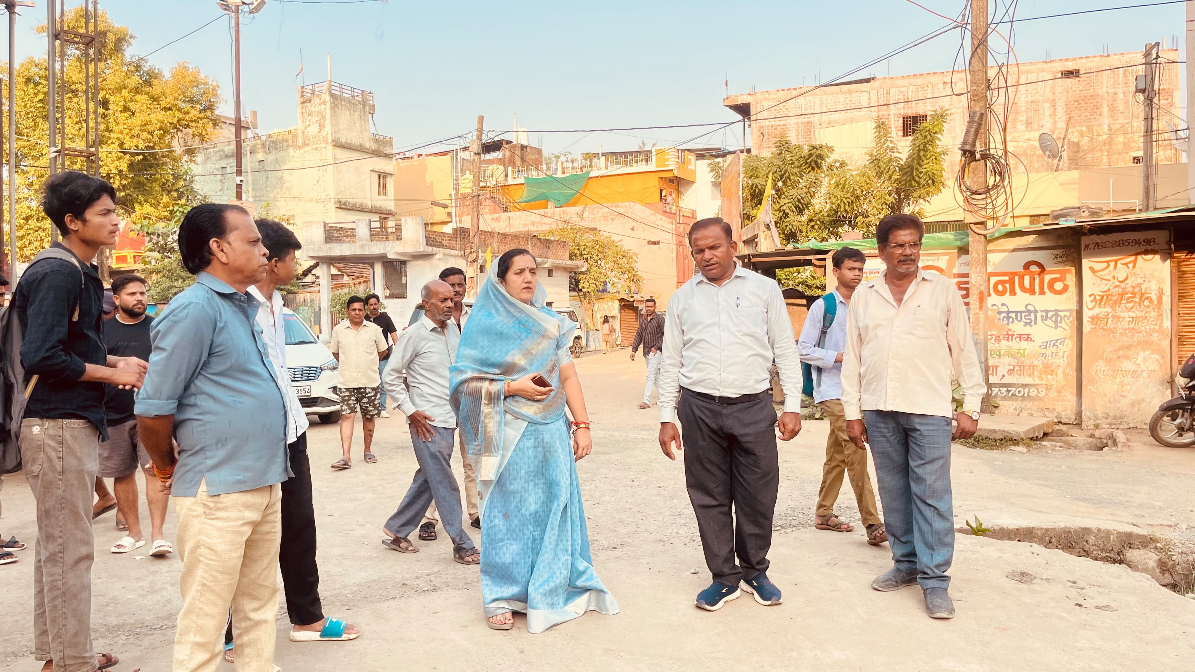 नपाध्यक्ष ने किया निर्माणाधीन सड़कों का निरीक्षण , गुणवत्ता के दिए निर्देश