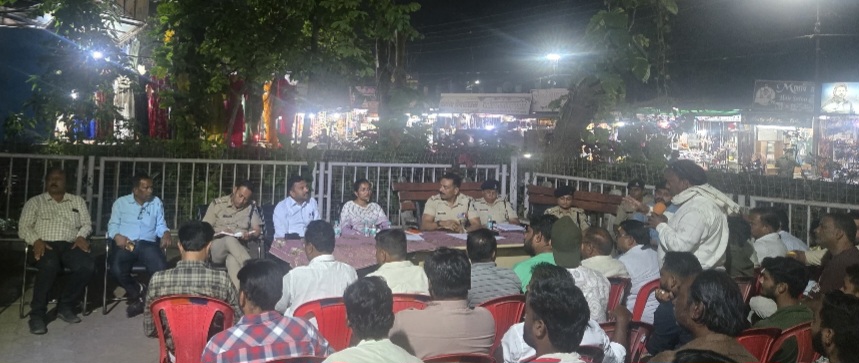 आगामी त्यौहार नवरात्रि दशहरा के अवसर पर शांति समिति की बैठक सम्पन्न