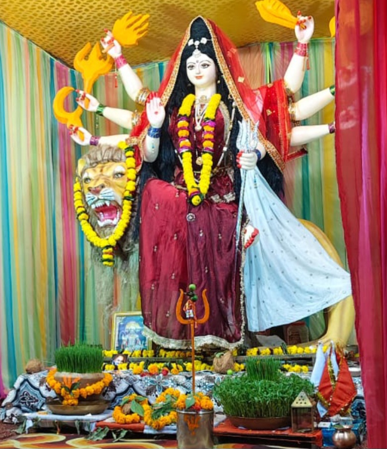 ग्राम पर्रादेह में नवरात्रि पर भक्ति की बयार, 6 जगह विराजीं माँ दुर्गा, भोलेनाथ राधा कृष्ण विराजमान हुए